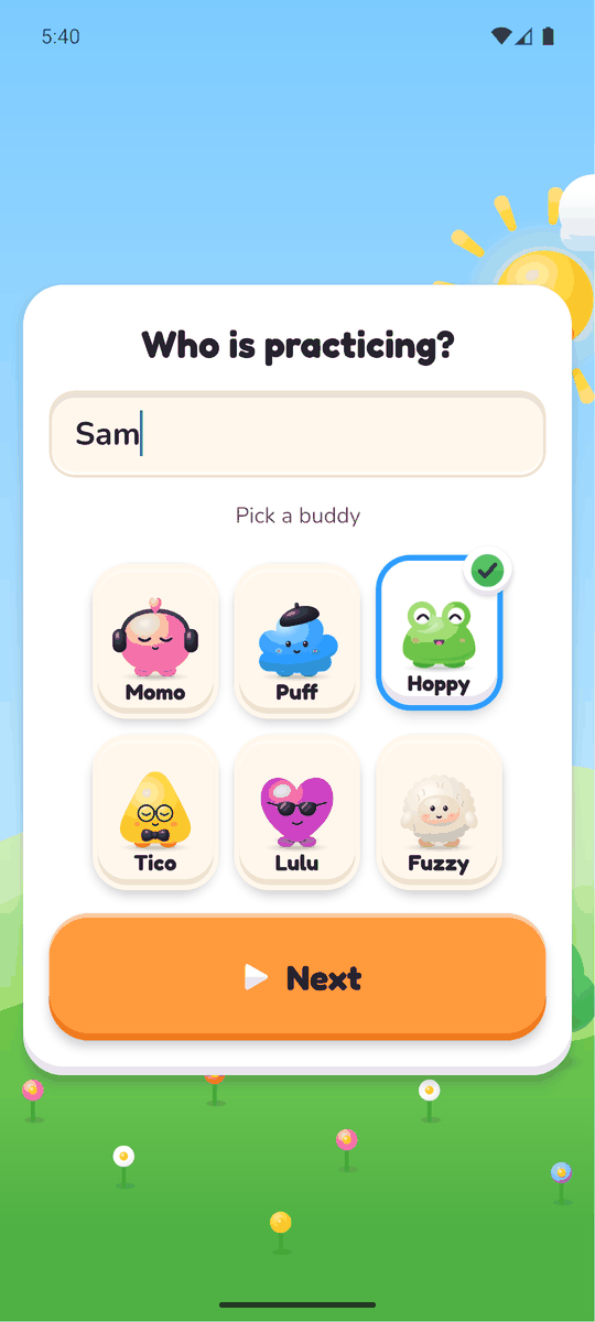 Choosing a toy buddy from six vinyl-toy characters